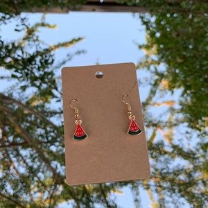 handmade watermelon earrings 🍉